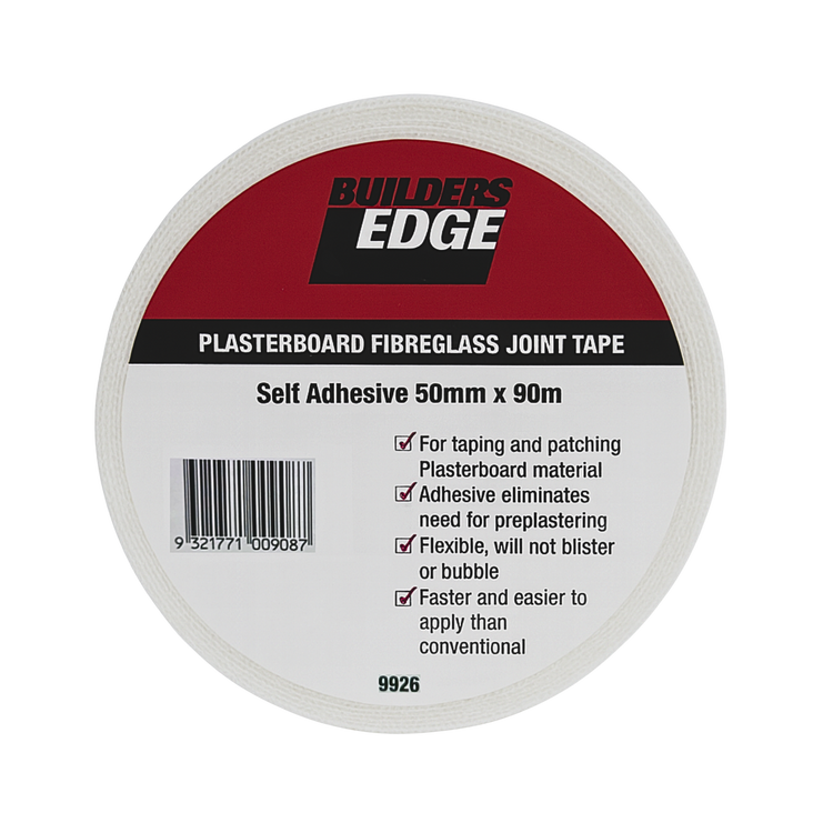 Builders Edge 50mm x 90m Plasterboard Fibreglass Joint Tape