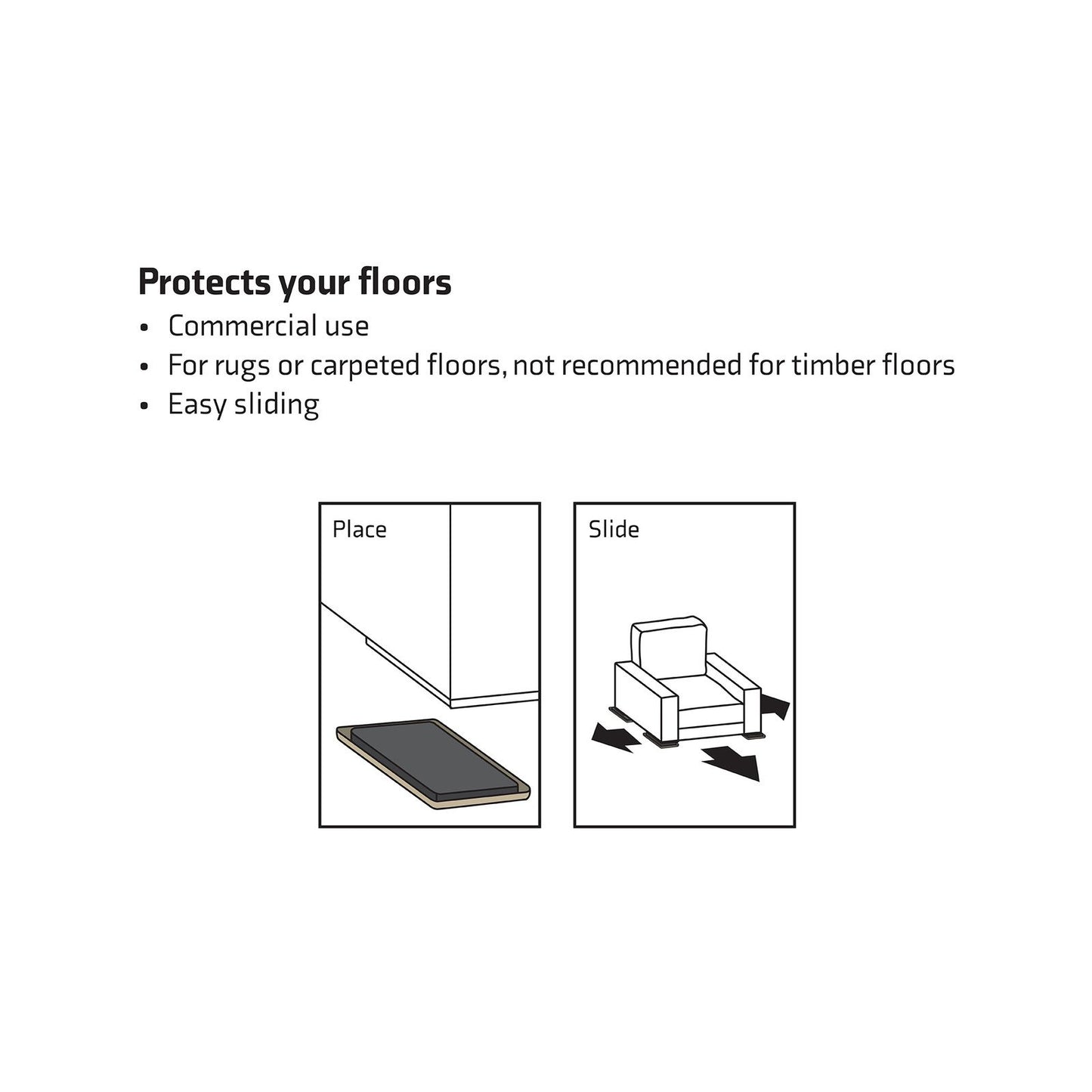 Surface Gard Furniture Slide Glide - 200 x 150mm - Brown