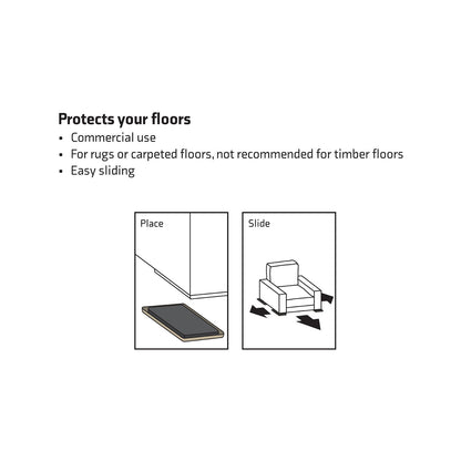 Surface Gard Furniture Slide Glide - 200 x 150mm - Brown