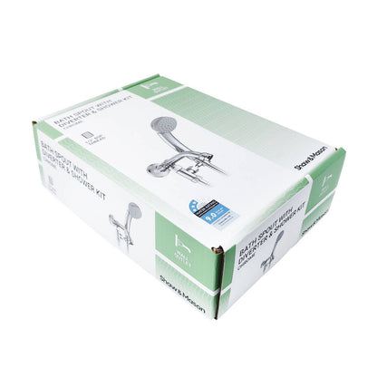 Shaw Mason Chrome Bath Spout with Diverter - 1/2" BSP