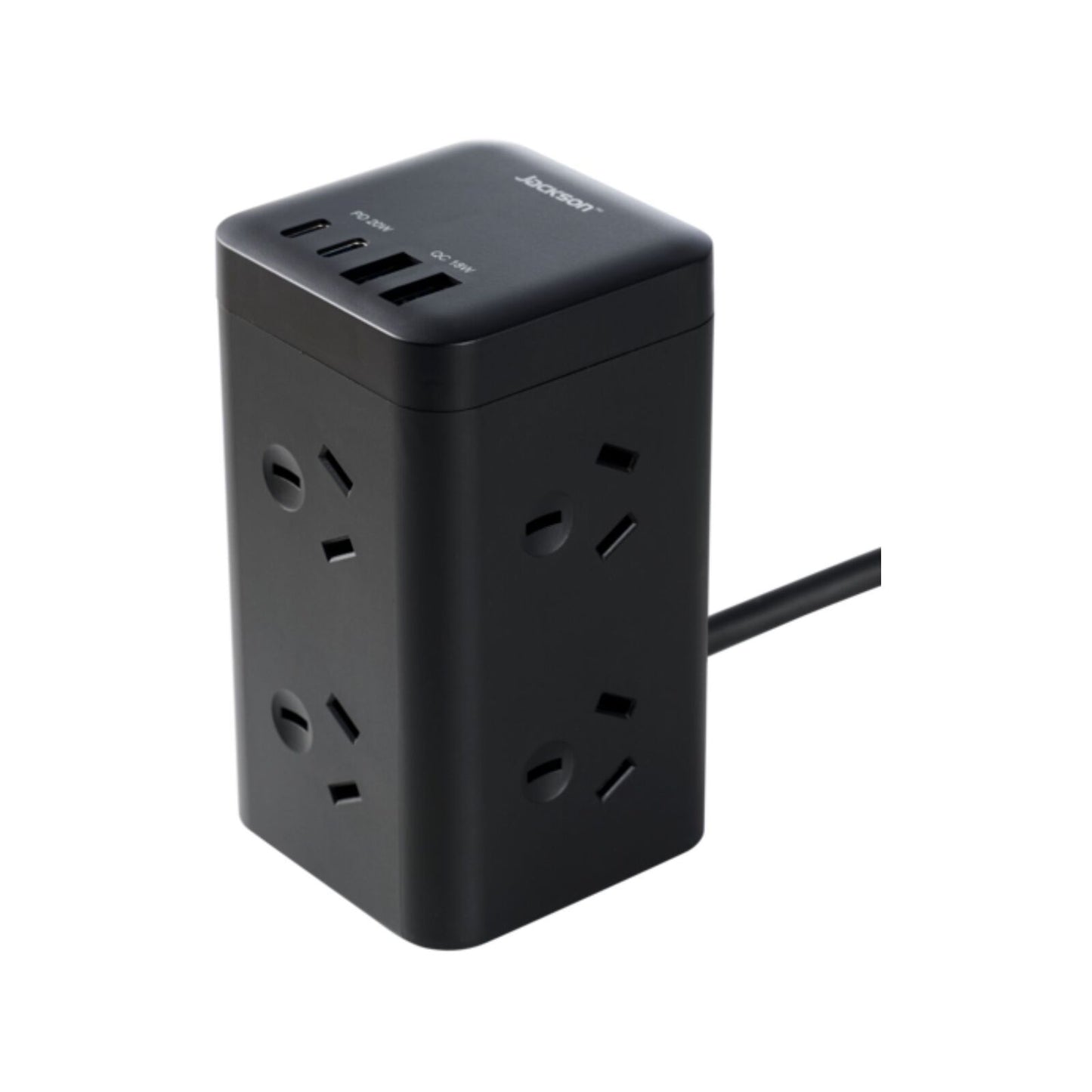 Jackson Rapid Charge USB C Power Tower - 6 Outlet - 1m