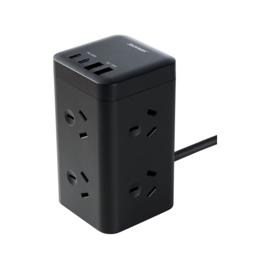 Jackson Rapid Charge USB C Power Tower - 6 Outlet - 1m
