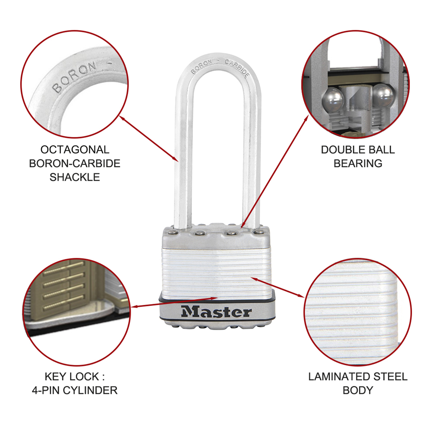 Master Lock Magnum Padlock - 45mm - 64mm Shackle