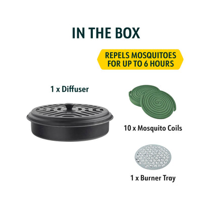 Bite Shield Diffuser - 10pk Mosquito Coils - 158 x 158 x 55mm
