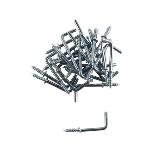 Everhang Square Hook - 25mm - Zinc Plated - 25 Pack