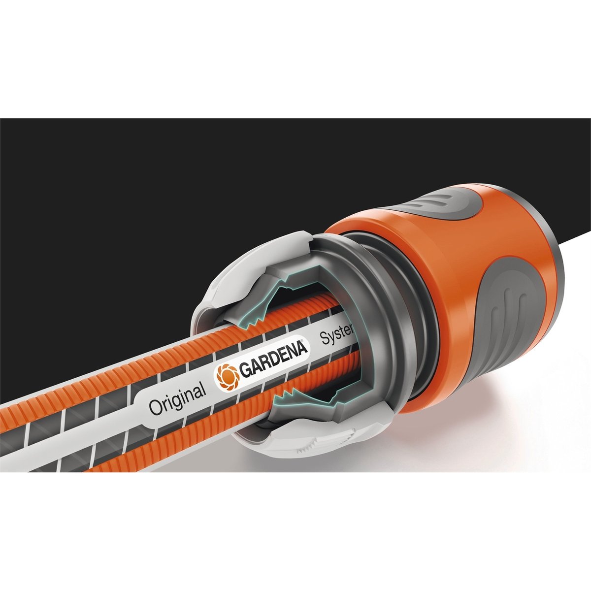 Gardena 19mm Hose Connector - Plastic - Ergonomic - UV Stabilised