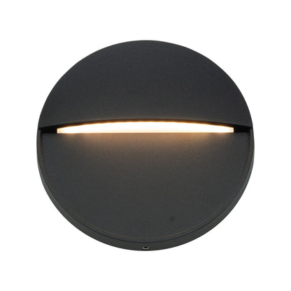 Arlec 4W Black CCT LED Round Exterior Step Light - 110 x 25mm