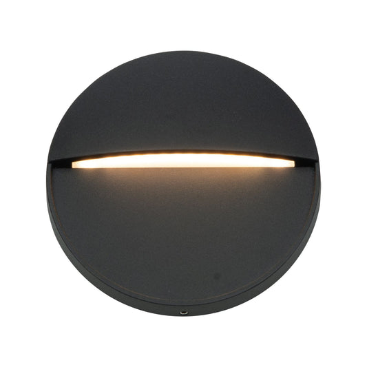 Arlec 4W Black CCT LED Round Exterior Step Light - 110 x 25mm