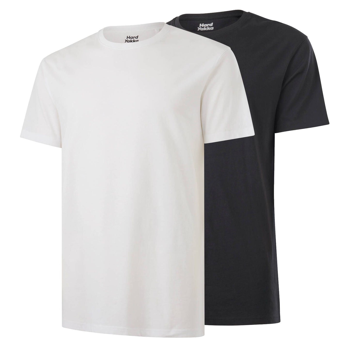 Hard Yakka Core Tee Bundle - 2 Pack - Size M - White/Charcoal