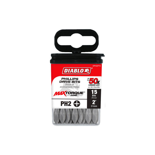 Diablo PH2 Power Bit - 2" - 15 Pack