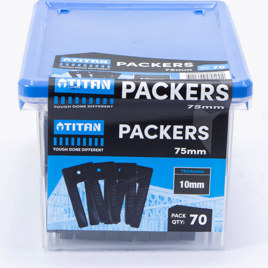 Titan Black Window Packers - 10 x 75mm - 70 Piece