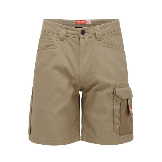 Hard Yakka Legends Cargo Short 102R Khaki Cotton Tough Relaxed Fit
