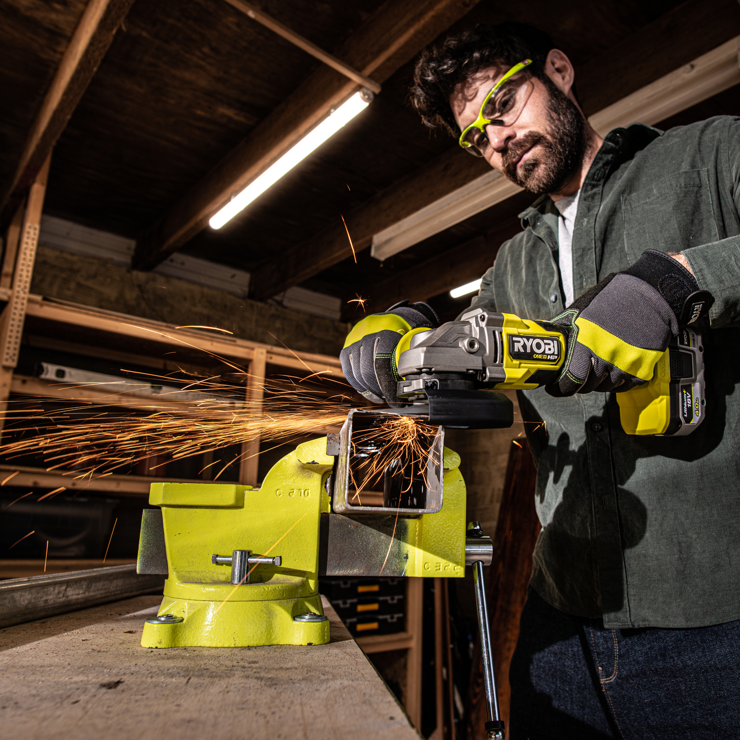 Ryobi HP Brushless Angle Grinder - RAG18X - 18V One+ - 125mm - Tool Only