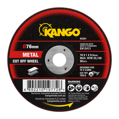 Kango Abrasive Cut Off Disc - 76mm - 5 Pack