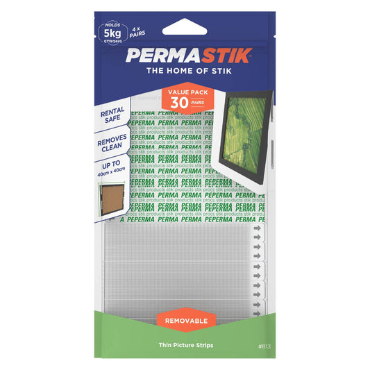 Permastik Thin Picture Strips 40 x 40cm 30 Pairs