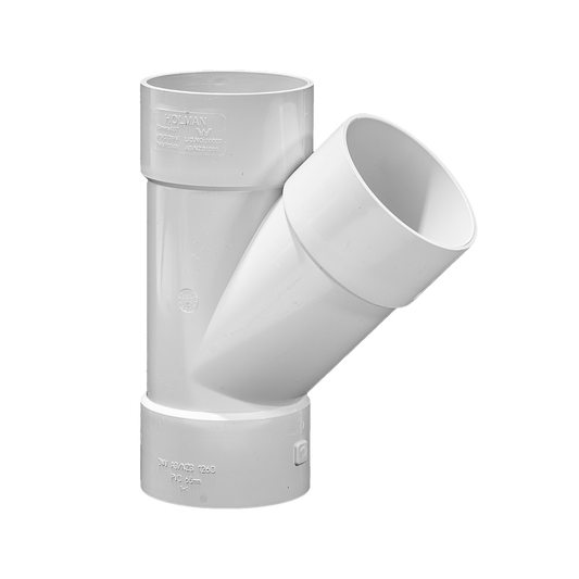 Holman 65mm PVC DWV Plain Junction 45° Female-Female Connection