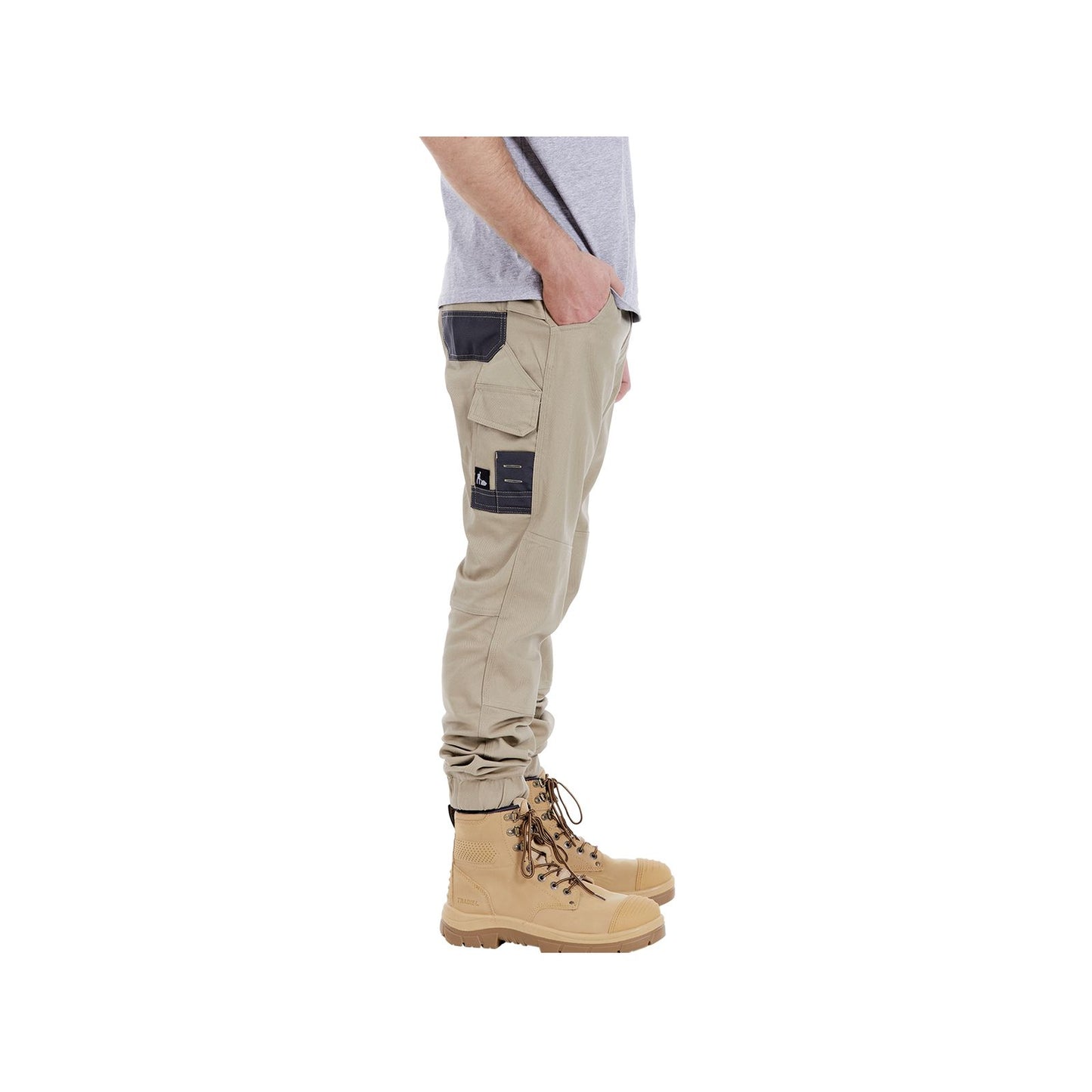 Tradie Mens Skinny Cuff Pants - 102 - Khaki