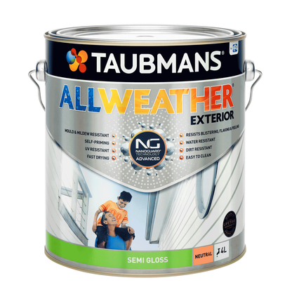 Taubmans All Weather Exterior Paint - 4L - Neutral - Semi Gloss