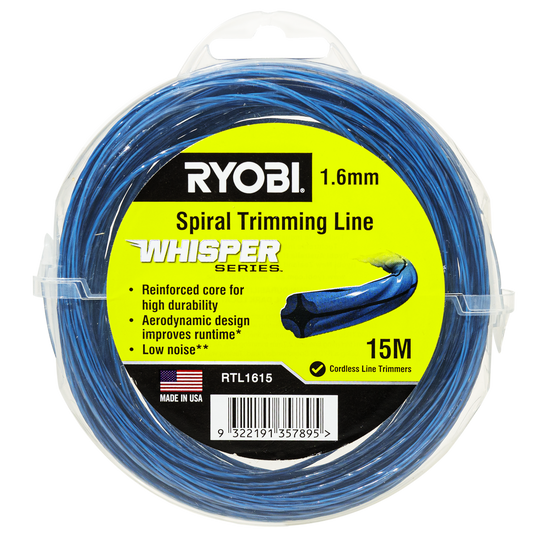 Ryobi Whisper Series Spiral Trimming Line 1.65mm x 15m