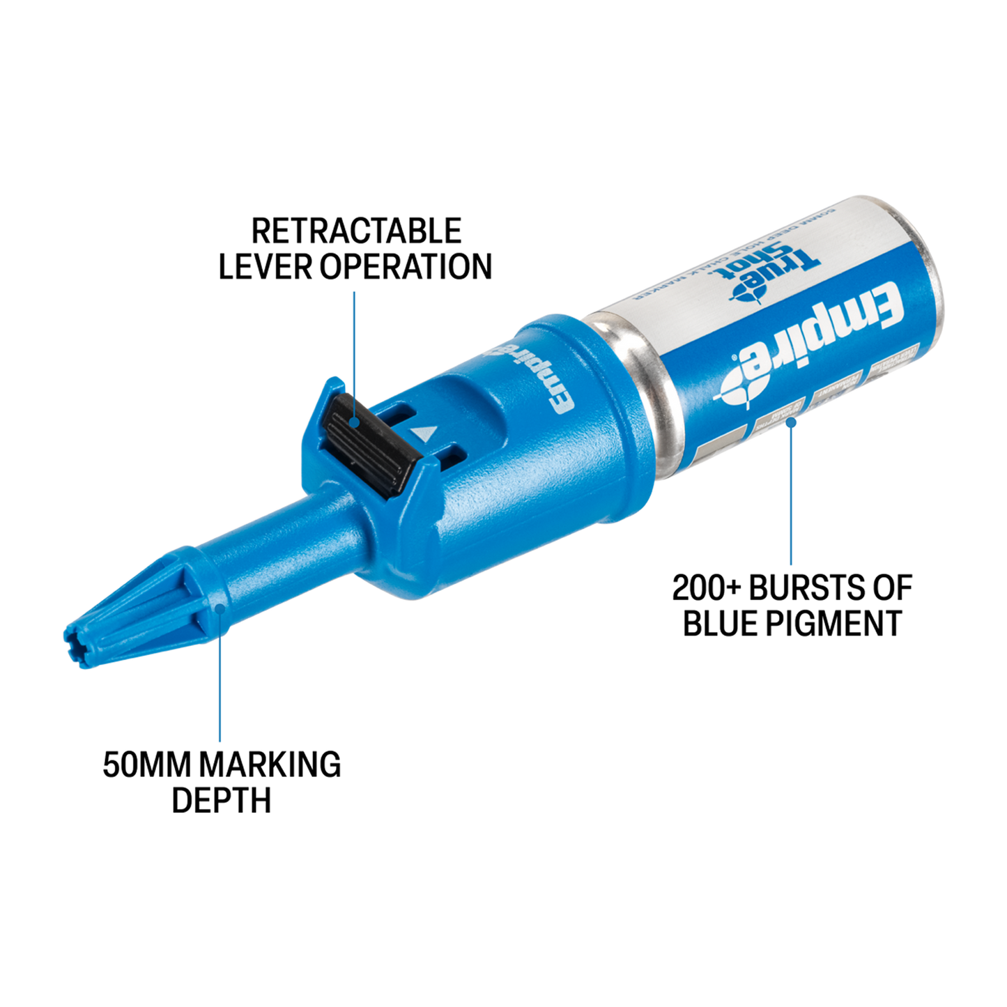 Empire True Shot Chalk Marker - 50mm - Blue
