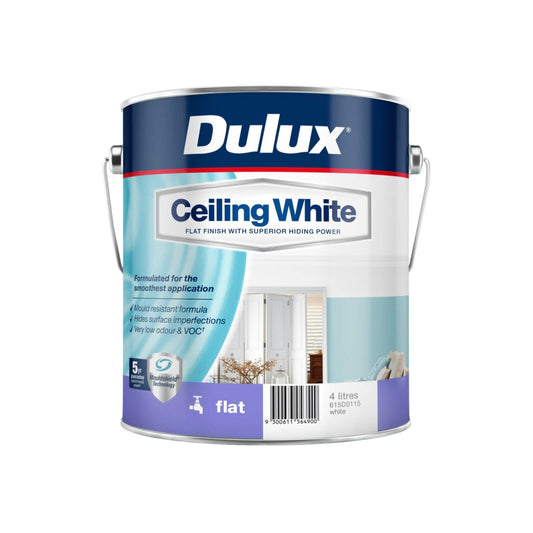 Dulux White Ceiling Paint - 4L