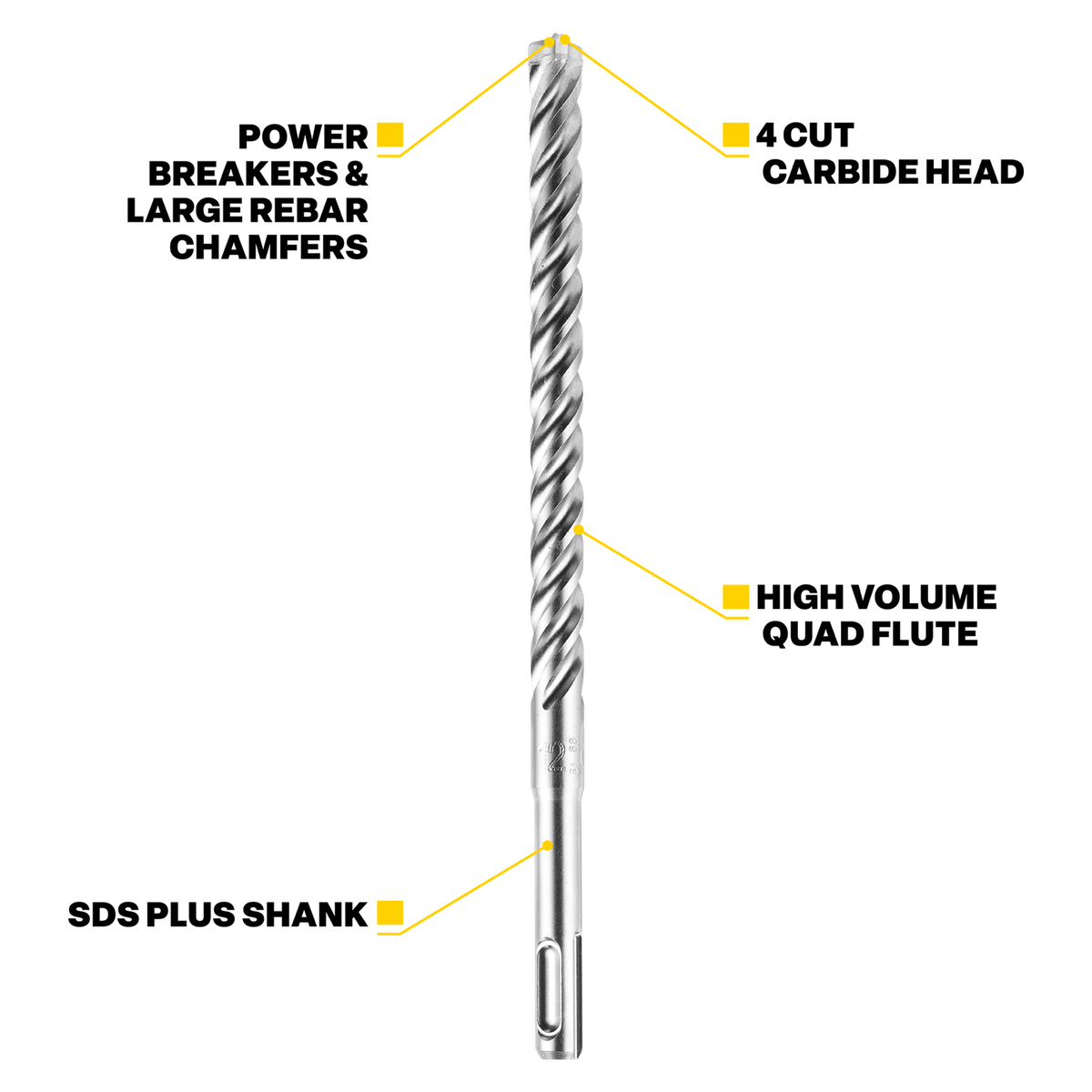 Kango 10mm SDS Plus Drill Bit - 165mm Steel - Fast Drilling Performance