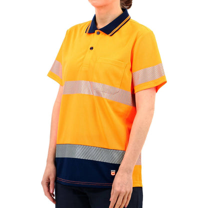 Citeco Womens Hi Vis Short Sleeve Polo - Size 16 - Orange