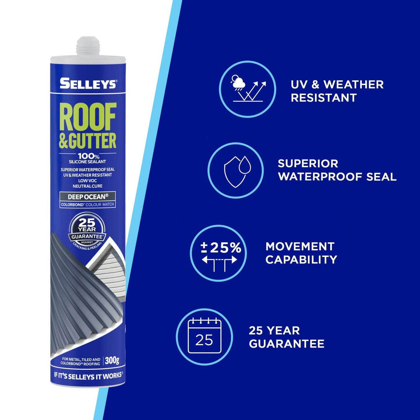Selleys Deep Ocean Silicone - 300g