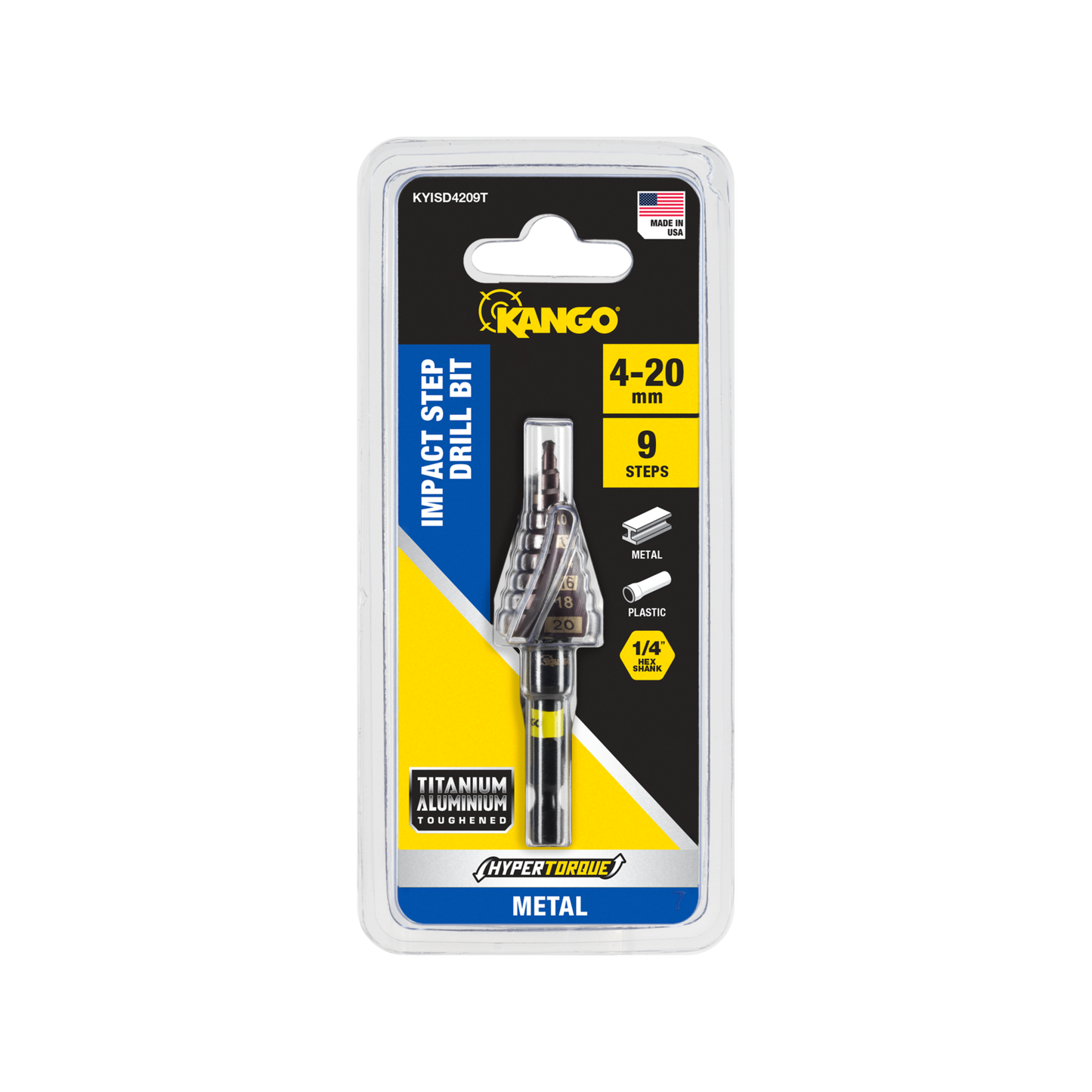 Kango Hypertorque Impact Step Drill Bit - 4-20mm