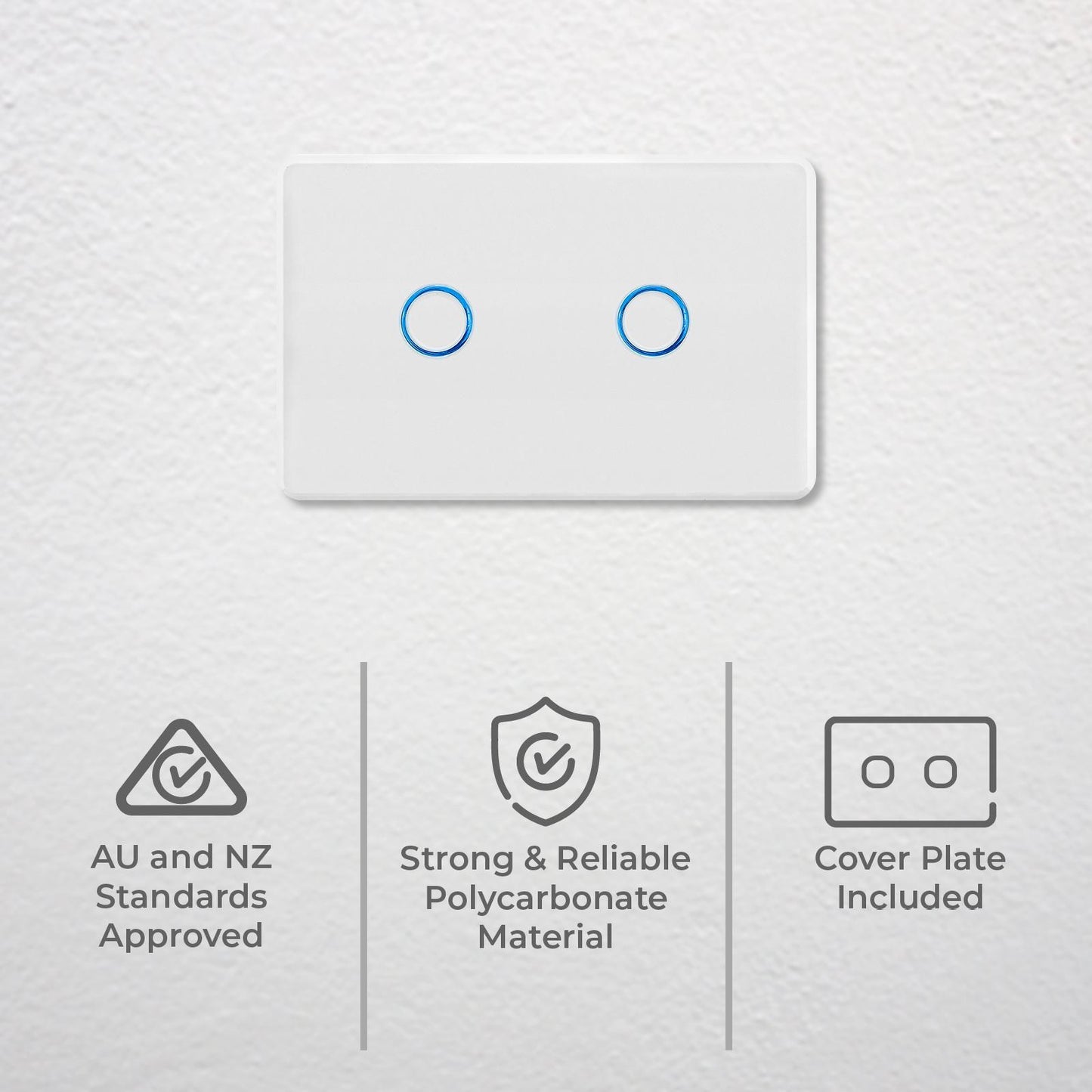 Deta 2 Gang Touch Activated Light Switch