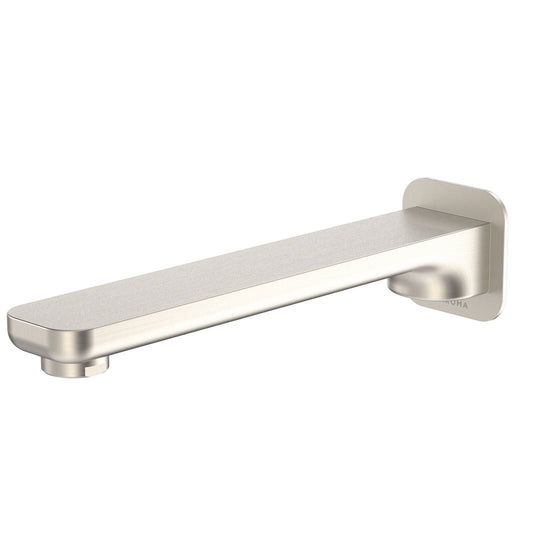 Caroma Luna Basin Bath Wall Outlet - 55 x 226mm - Brushed Nickel