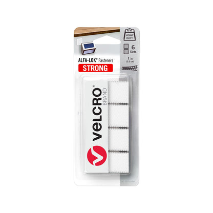 Velcro Brand Alfa Lok Squares - 25mm - 6 Pack - White