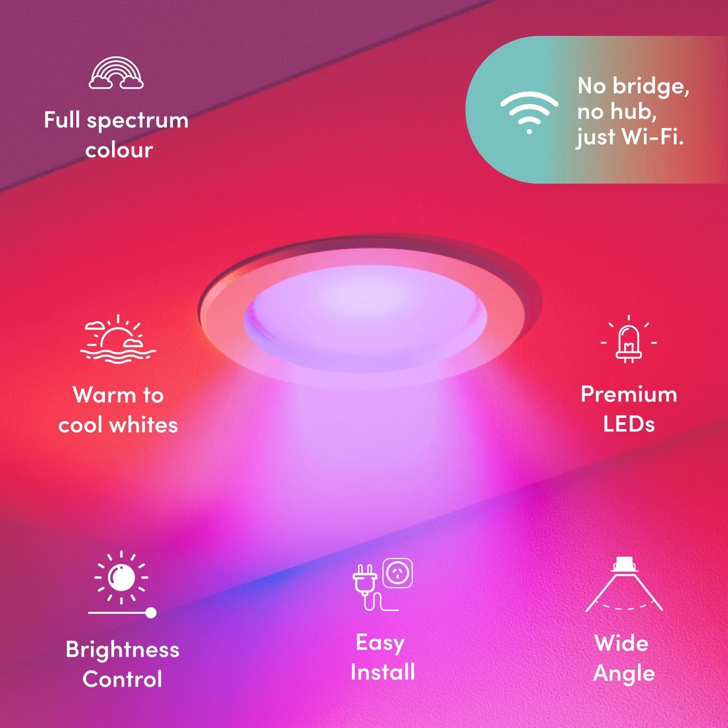 Lifx Colour Downlight - 800lm - 90mm - 2 Pack