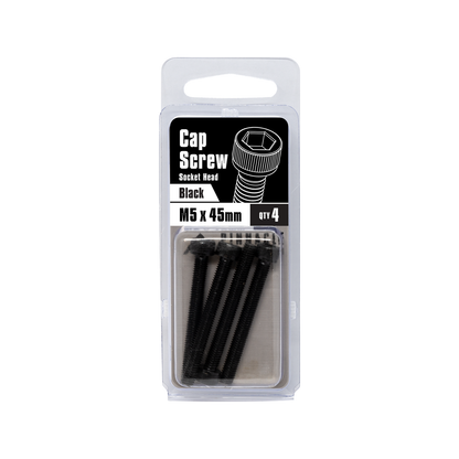 Pinnacle Black Oxide Socket Head Cap Screw - M5 x 45mm - 4 Pack