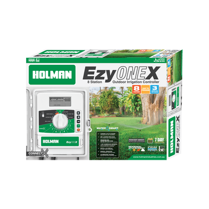 Holman Ezyone Irrigation Controller - 8 Station - 46 x 248 x 185mm - Grey