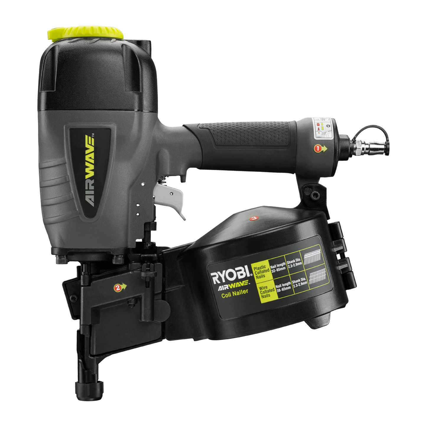 Ryobi Airwave Coil Nailer - 32-65mm