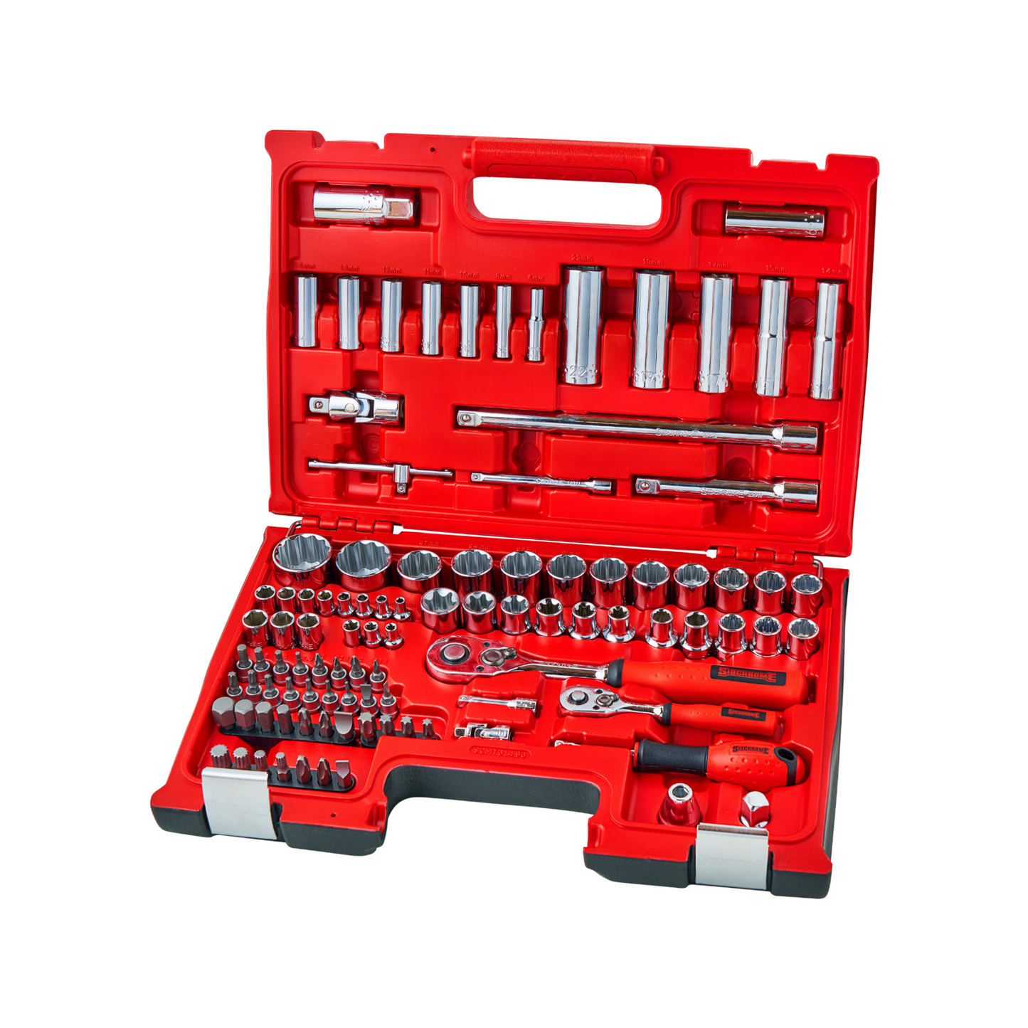 Sidchrome Socket Set - 98 Piece - 1/4" & 1/2" Drive