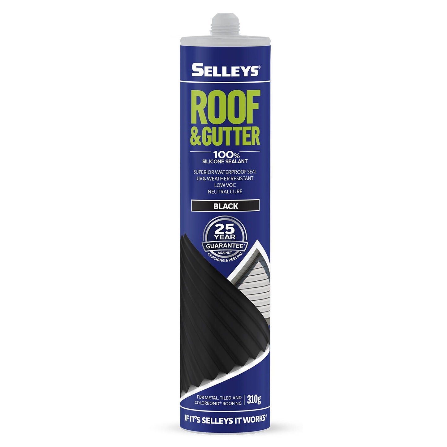 Selleys Roof and Gutter Silicone - 310g - Black