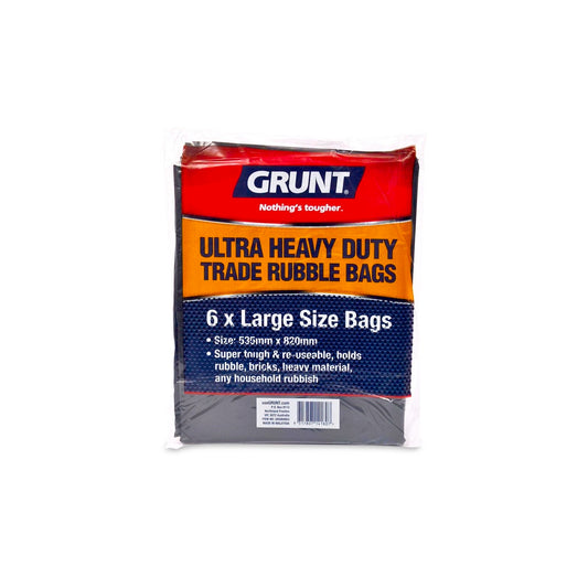 Grunt Rubble Bags - 44L - 6 Pack