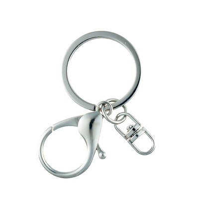 Taskmaster Silver Key Rings with Clip - 30mm - 5 Pack