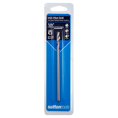 Sutton Tools Quick Release Holesaw HSS Pilot Drill - 1/4" x 125mm