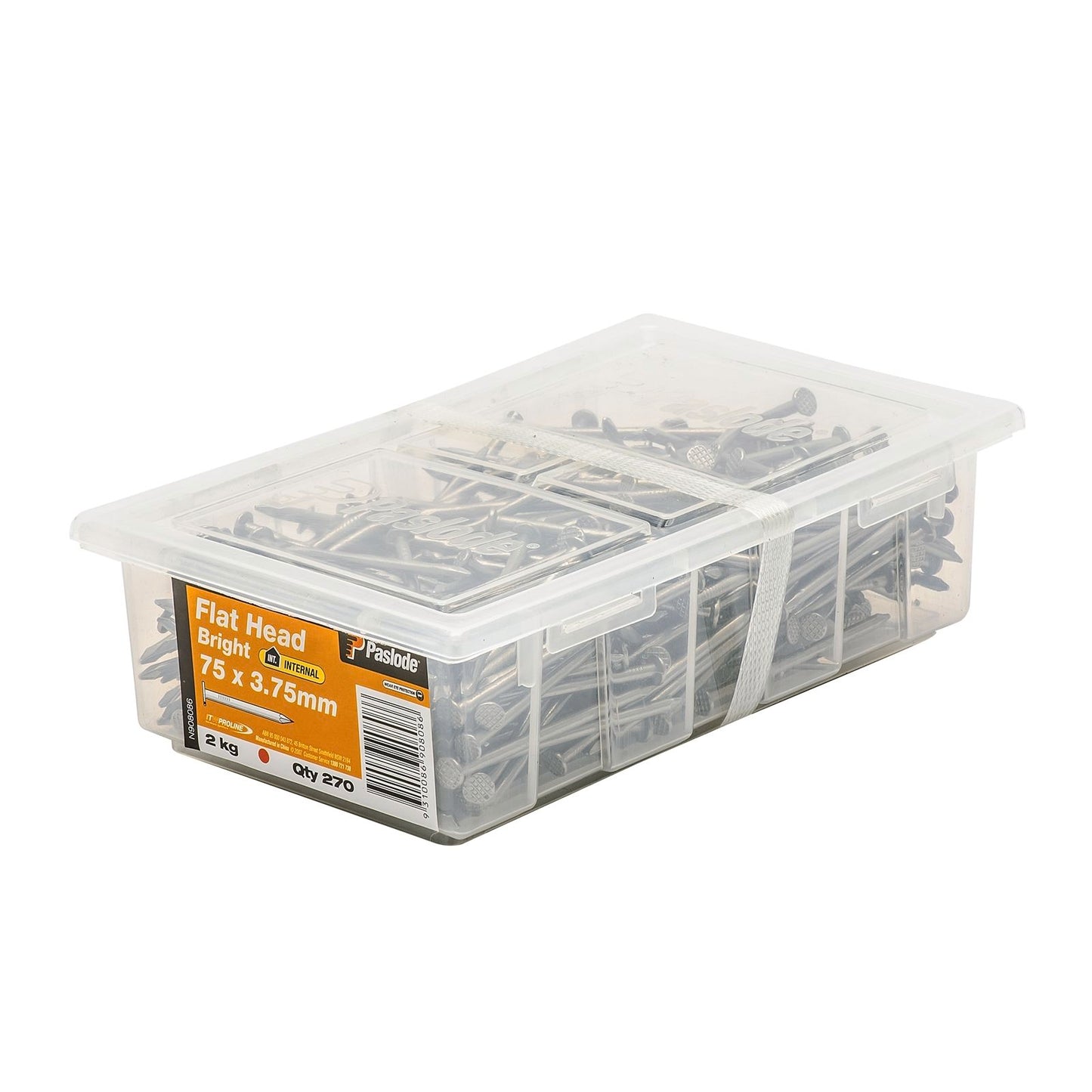 Paslode Flat Head Nails - 75mm - 2kg