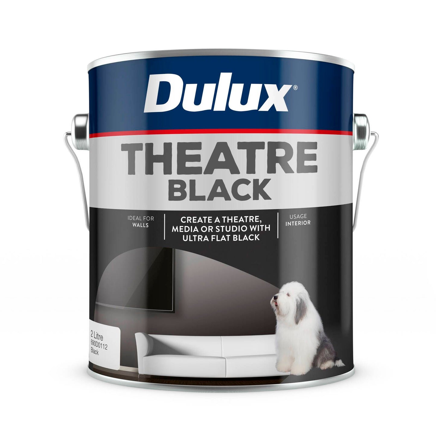 Dulux Design Theatre Black Paint - 2L
