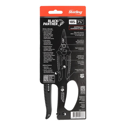 Sterling Black Panther Industrial Snips - 185mm