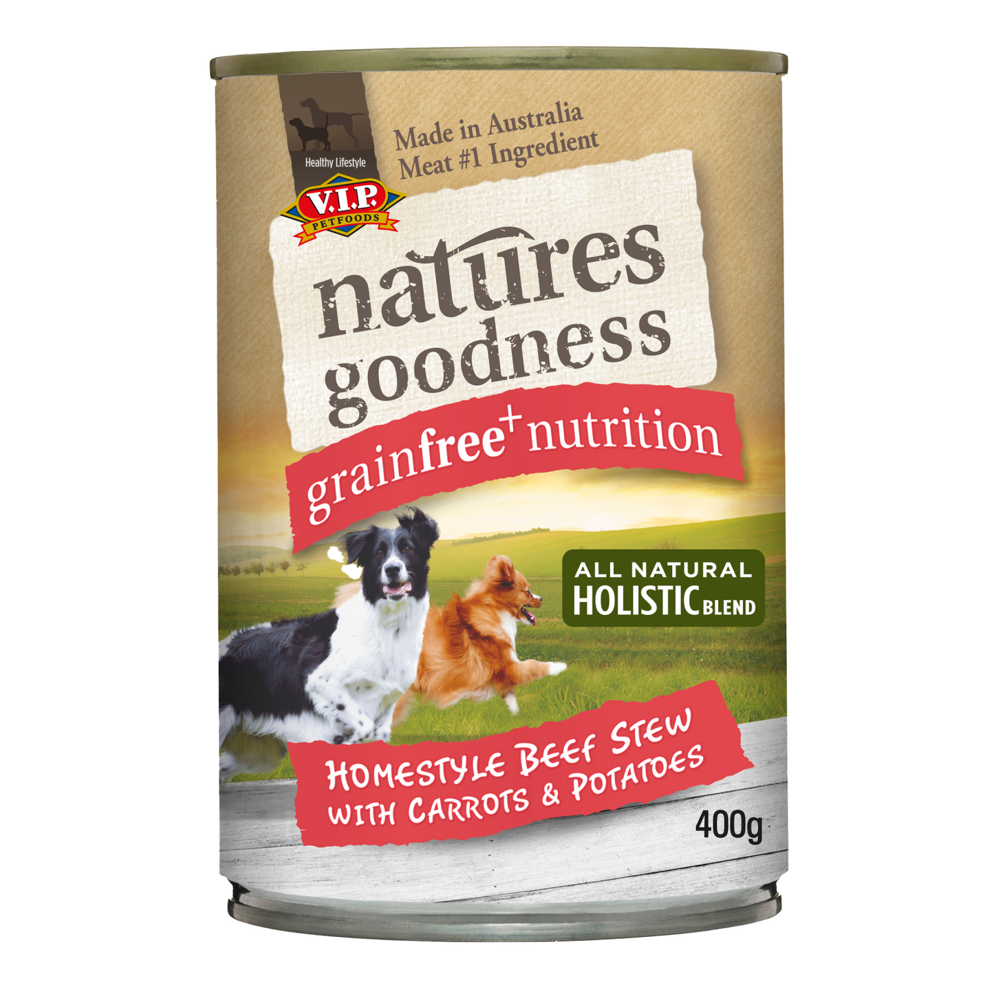 Natures Goodness Homestyle Beef Stew Wet Dog Food - 400g - 12 Pack