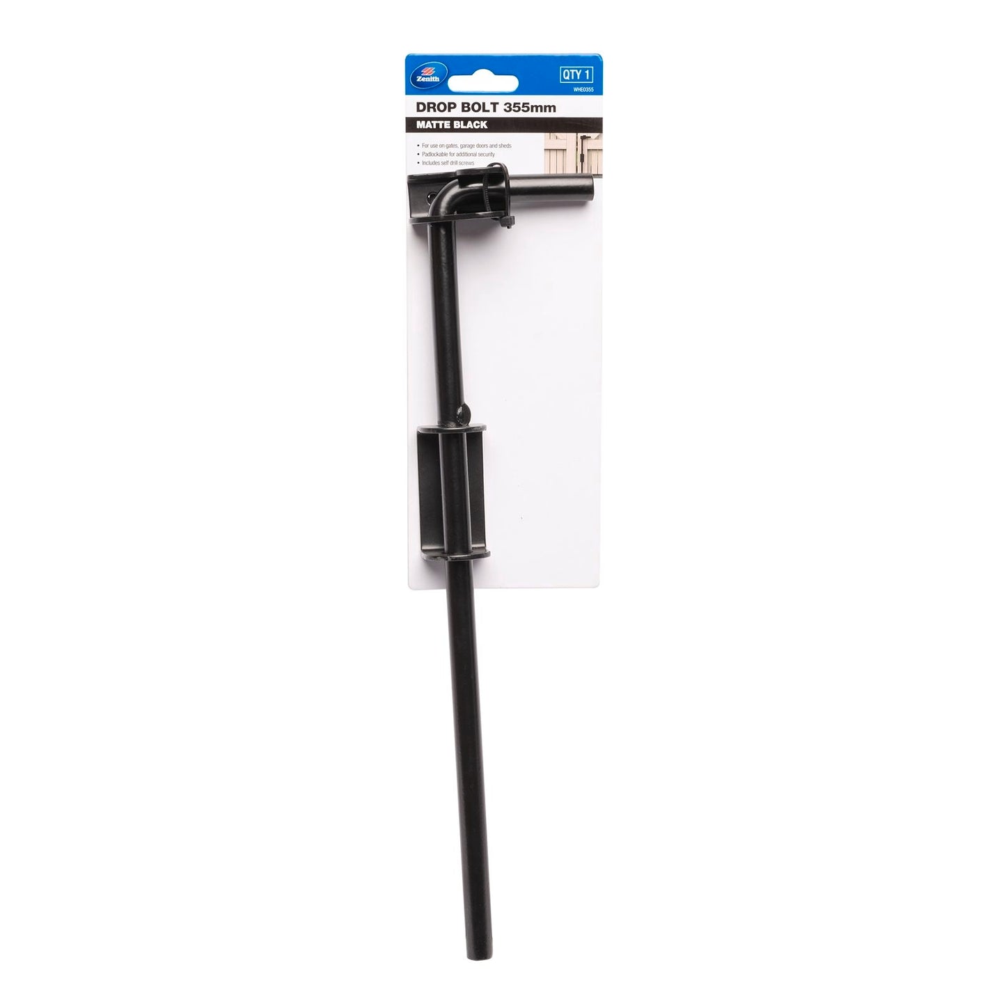 Zenith Drop Bolt - 355mm - Matte Black - WHE0355
