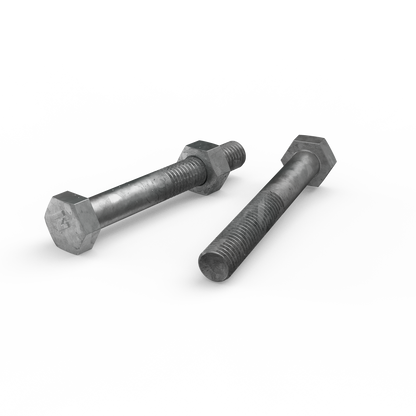 Zenith Hot Dip Galvanised Hex Head Bolts - M10 x 75mm - 25 Pack