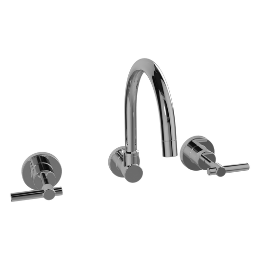 Ezyfix Chrome Lever Wall Sink Tap Set Lead Free DIY Install Kit