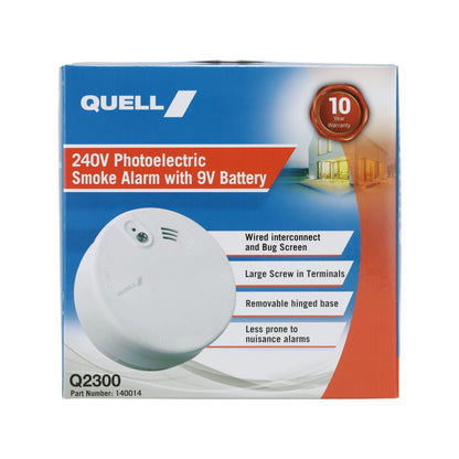 Quell Photoelectric Smoke Alarm - 240V