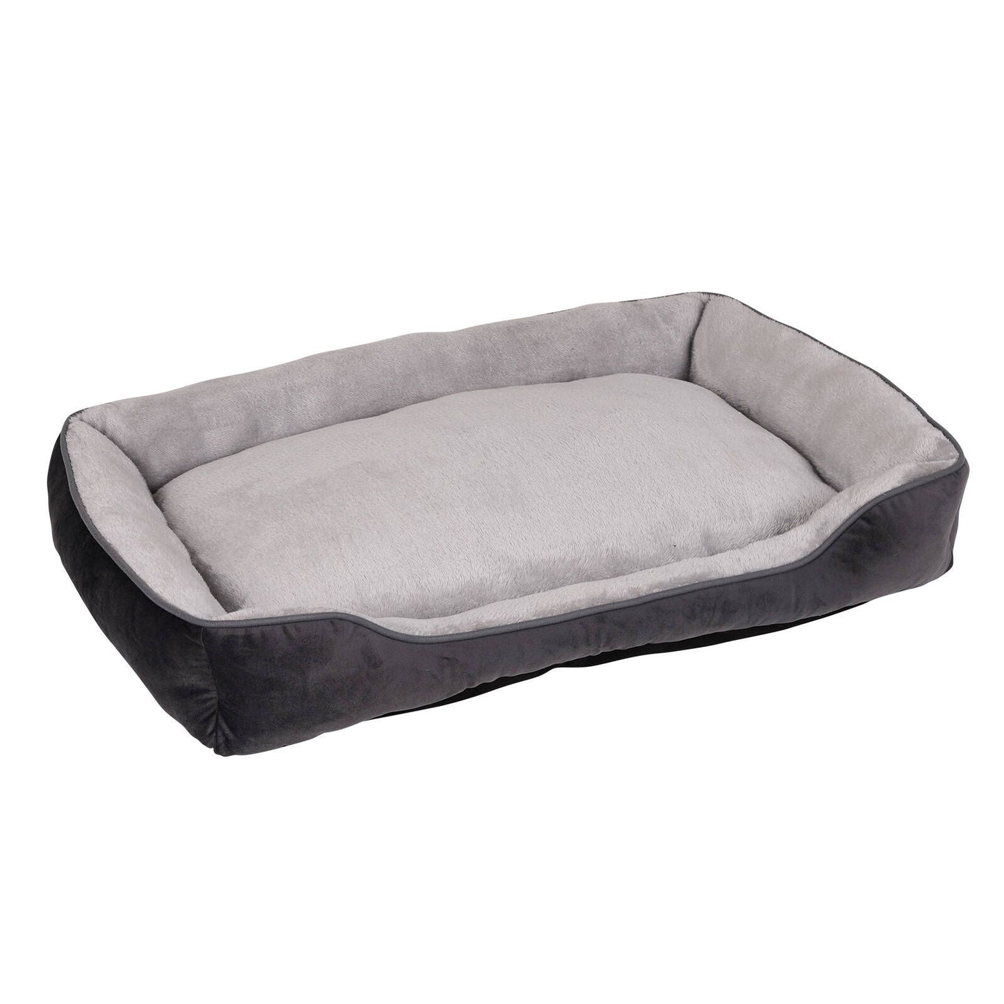 Happy Tails Large Grey Lounger Bed - 90 x 60cm